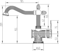 Смеситель для кухни Zorg Antic A 424U-BR бронза
