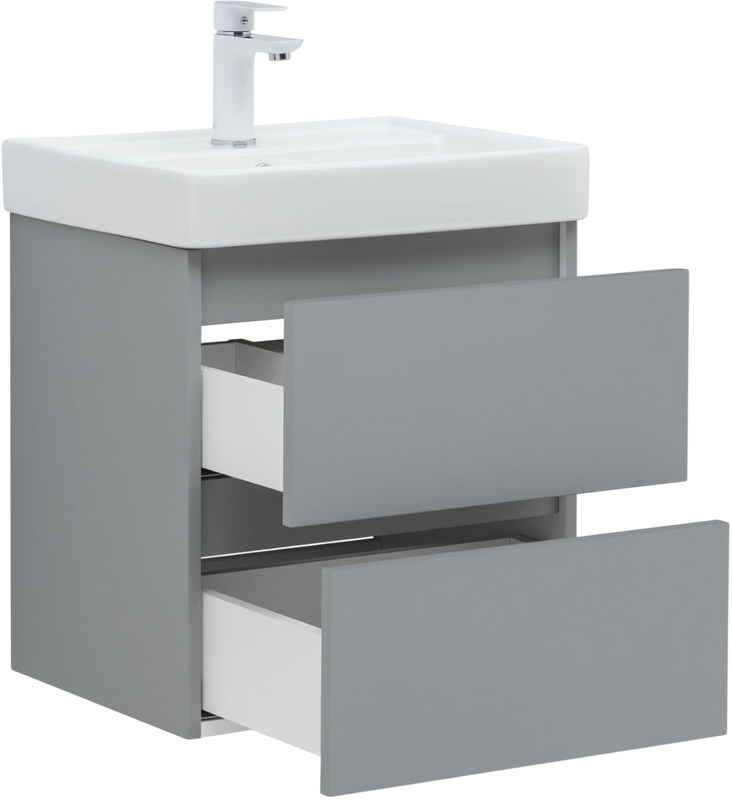 Тумба под раковину без столешницы Aquanet Вега 2.0 50 подвесная, мисти грин