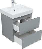 Тумба под раковину без столешницы Aquanet Вега 2.0 50 подвесная, мисти грин