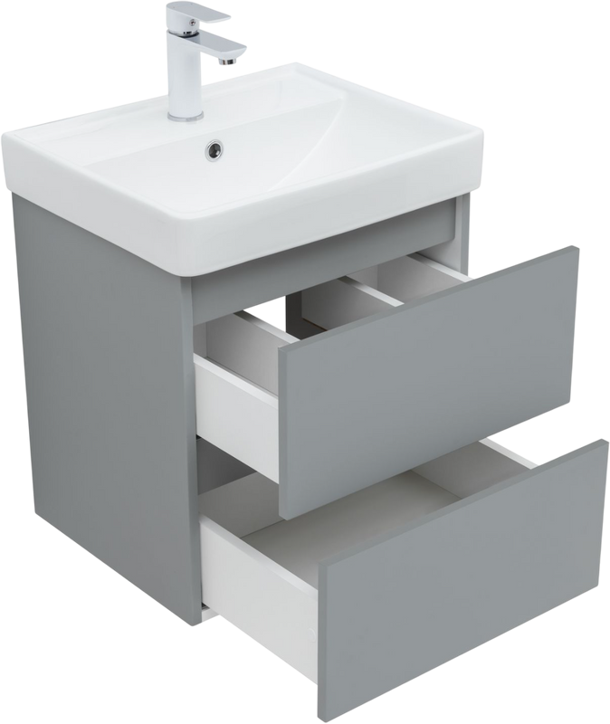 Тумба под раковину без столешницы Aquanet Вега 2.0 50 подвесная, мисти грин