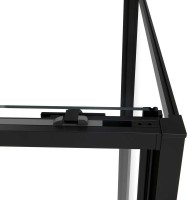 Душевой уголок Vincea Slim Soft VSR-1SS9011CLB 110x90, профиль черный, стекло прозрачное