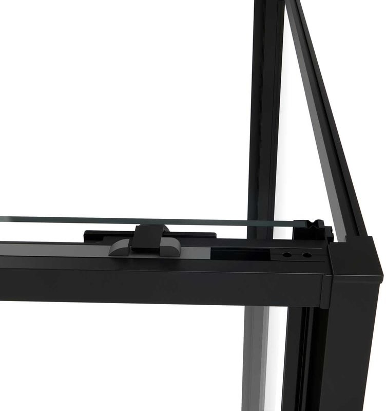 Душевой уголок Vincea Slim Soft VSR-1SS9011CLB 110x90, профиль черный, стекло прозрачное