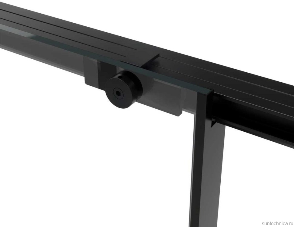 Душевой уголок Vincea Slim Soft VSR-1SS9011CLB 110x90, профиль черный, стекло прозрачное