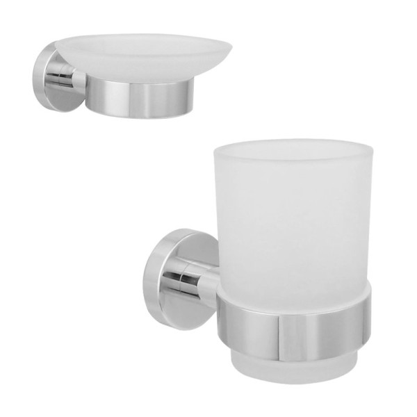 Набор Стакан AQUATEK Вега AQ4004CR + Мыльница AQ4003CR