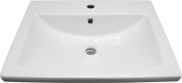 Тумба с раковиной Velvex Klaufs 60.2D.1Y белая, шатанэ, напольная