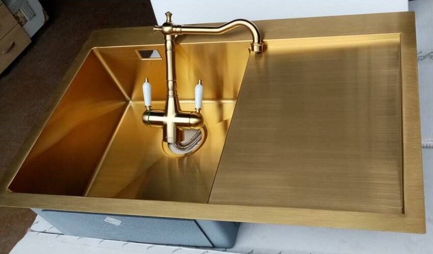 Смеситель для кухни Seaman Visconti SSL-7517-LG light gold