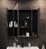 Зеркало-шкаф STWORKI Кронборг 90 см , навесной , в стиле лофт , черная , левый , прямоугольный