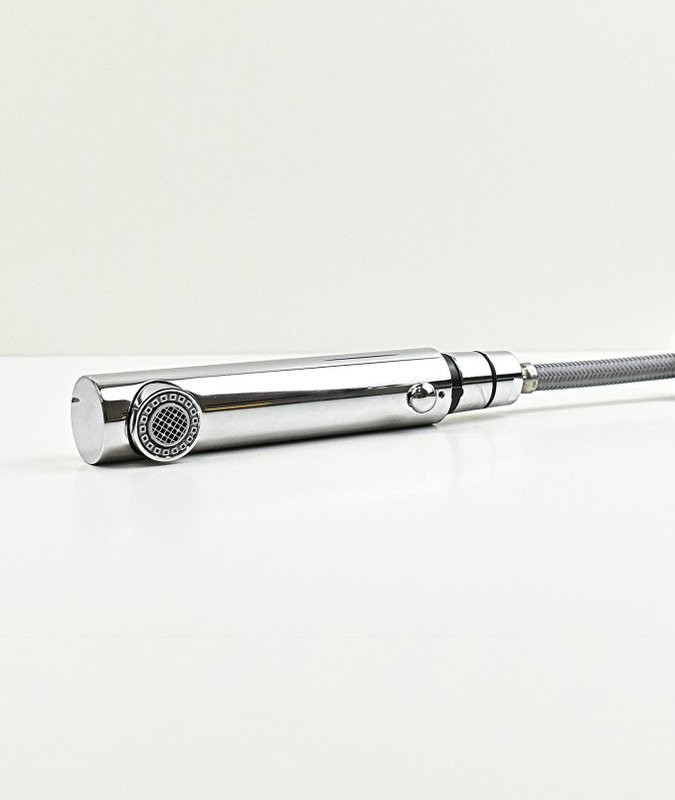 Смеситель для кухни Paini Cox HD90566CR1KM с выдвижной лейкой, ultrawhite