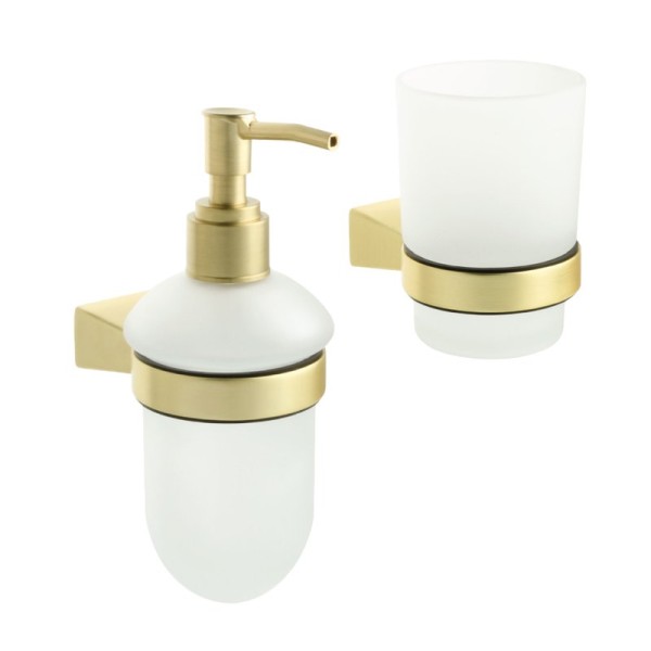 Набор Стакан Fixsen Trend Gold 99006 + Дозатор 99012