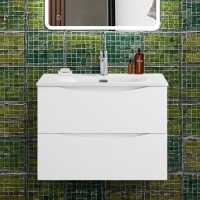 Тумба с раковиной BelBagno Marino-cer-n 70 подвесная, bianco opaco