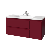 Тумба с раковиной Caprigo Forte 120 R подвесная, бордовая
