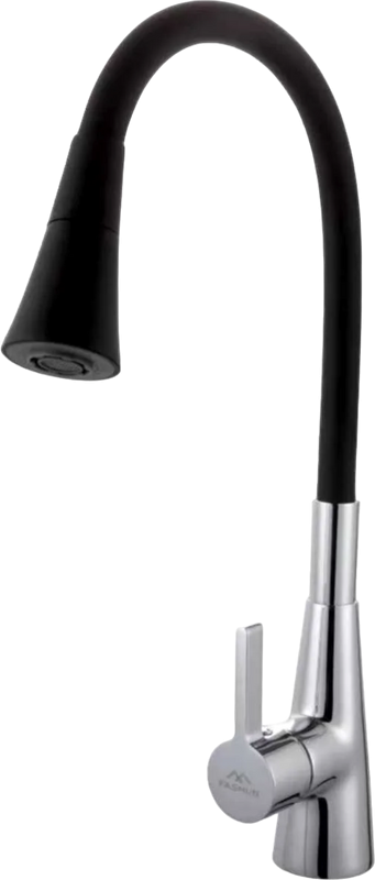 Смеситель для кухни Fashun A4153+B14 с гибким изливом, хром, черный