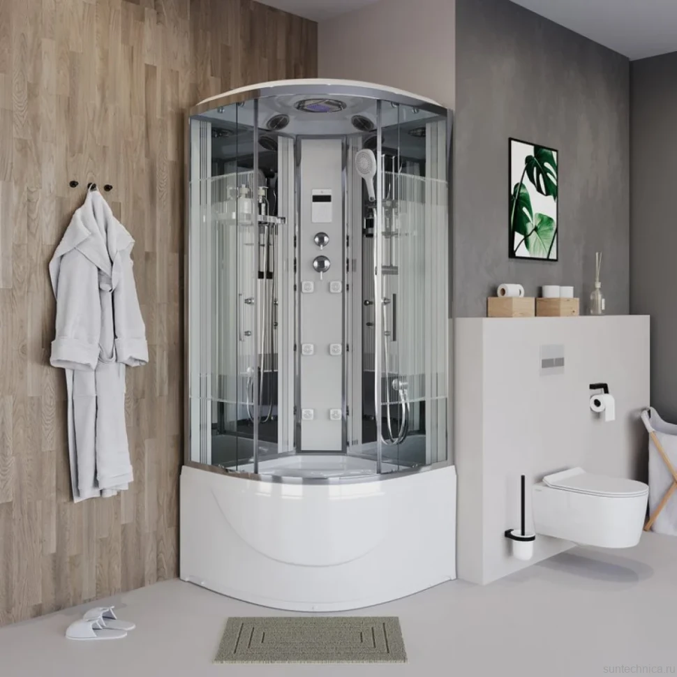 Душевая кабина Niagara Ultra NG-708-01 90х90, с высоким поддоном