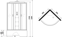Душевая кабина Niagara Ultra NG-708-01 90х90, с высоким поддоном