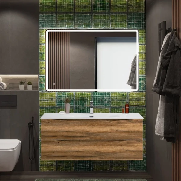 Мебель для ванной комнаты BelBagno Marino-cer-n 120 подвесна, rovere rustico