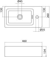 Раковина маленькая в туалет Santek Эрис 1WH301972 46