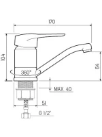 Смеситель для кухни РМС SL55 SL55-004F-15 хром Смеситель для кухни РМС SL55 SL55-004F-15 хром