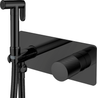 Гигиенический душ Boheme Stick 127-BB.2 со смесителем, С ВНУТРЕННЕЙ ЧАСТЬЮ, black, touch black
