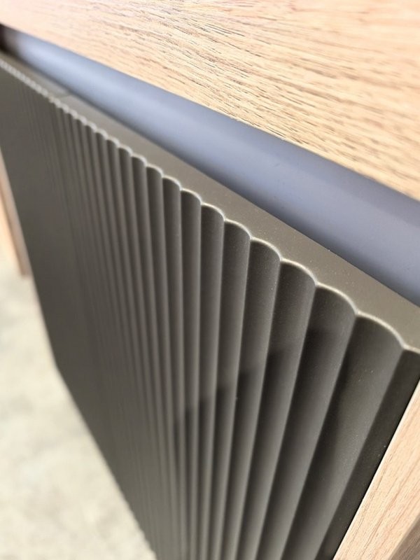 Тумба с раковиной Teymi Vitra 70 дуб, графит волна