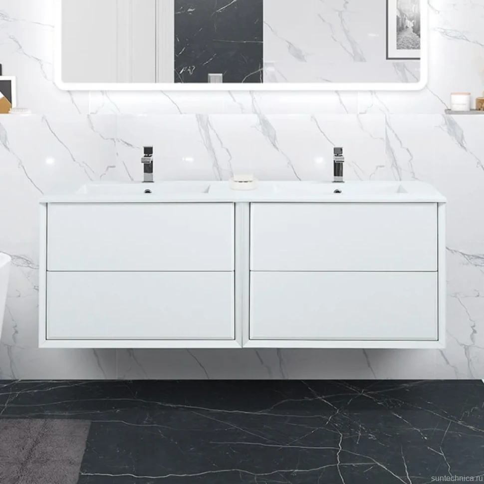 Мебельная раковина Cezares Bellagio 50215 141 см, bianco opaco