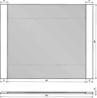 Зеркало Dreja Uni 105 белое Зеркало Dreja Uni 105 белое