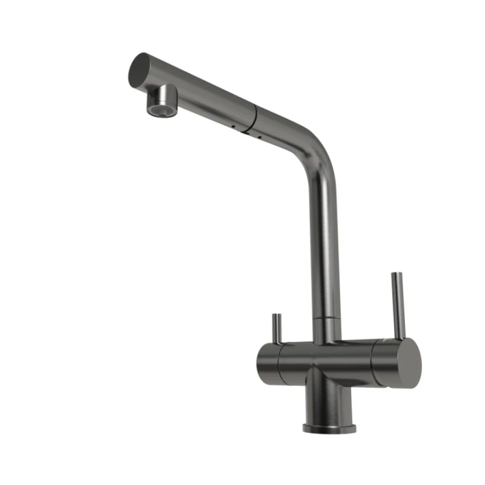 Смеситель для кухни Emar Steel ЕСВ 7017 dark