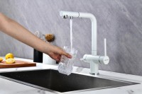 Смеситель для кухни Paulmark Serpentine Se213222-431 белый