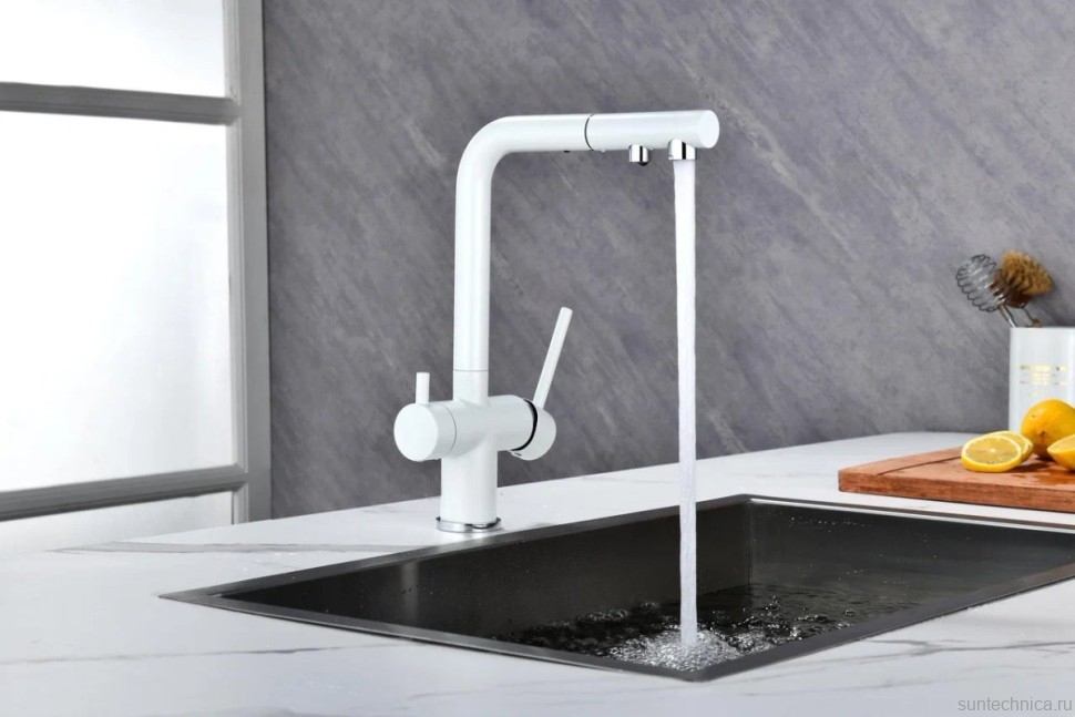 Смеситель для кухни Paulmark Serpentine Se213222-431 белый