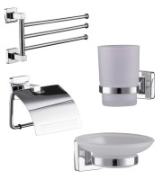 Набор Мыльница Fashun A26 A2602 + Стакан A2606 + Держатель A2603 + Полотенцедержатель A2613