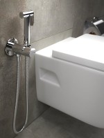 Гигиенический душ Teska Pulito BTK6800 со смесителем, С ВНУТРЕННЕЙ ЧАСТЬЮ, хром