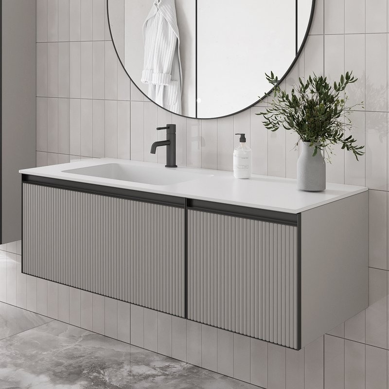 Тумба под раковину без столешницы Armadi Art Quatro 2 120 luna fuga, профиль anthracite