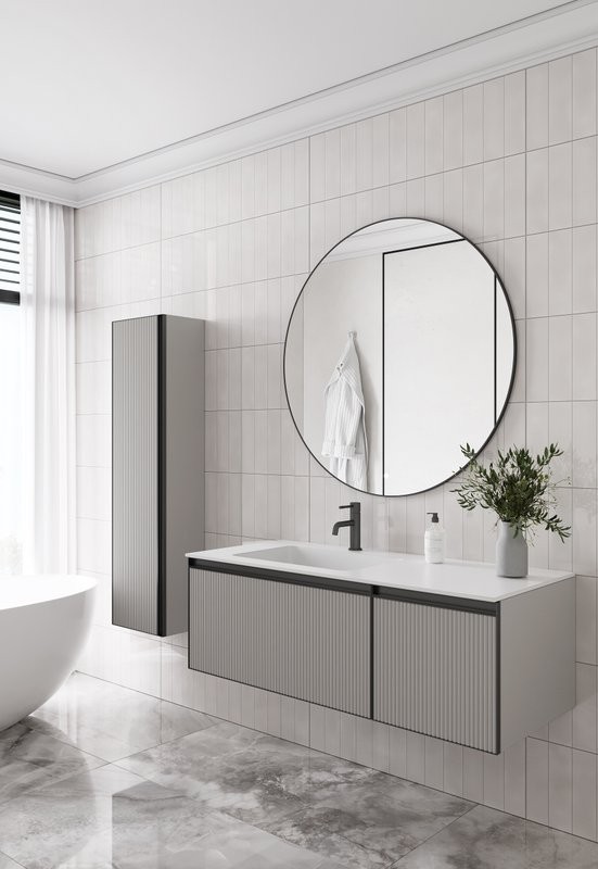 Тумба под раковину без столешницы Armadi Art Quatro 2 120 luna fuga, профиль anthracite