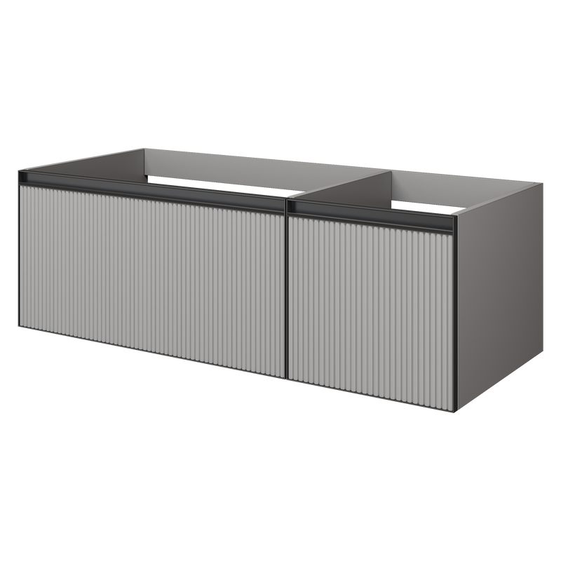 Тумба под раковину без столешницы Armadi Art Quatro 2 120 luna fuga, профиль anthracite