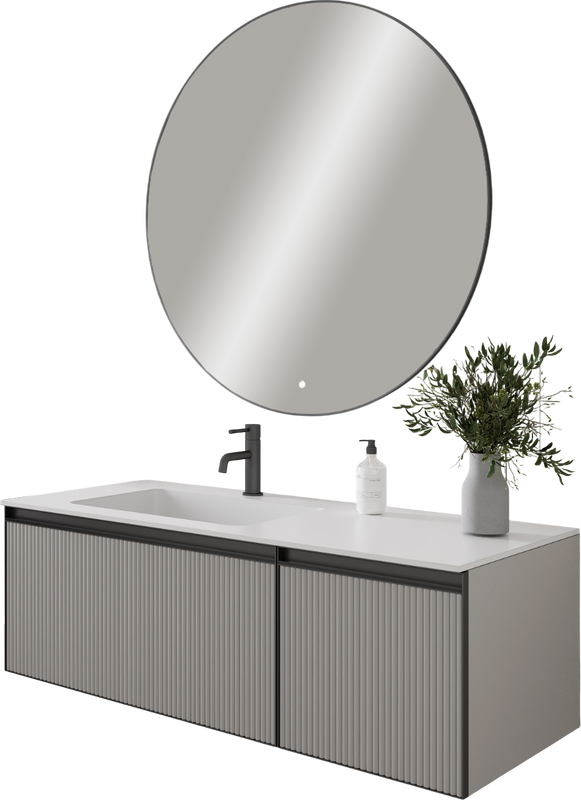 Тумба под раковину без столешницы Armadi Art Quatro 2 120 luna fuga, профиль anthracite