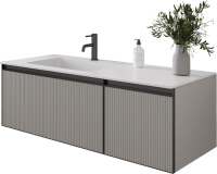 Тумба под раковину без столешницы Armadi Art Quatro 2 120 luna fuga, профиль anthracite