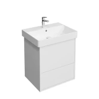 Тумба под раковину без столешницы KERAMA MARAZZI Pro 55 подвесная, 2 ящика, матовая белая