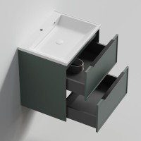 Тумба под раковину La Fenice SIMPLA Grigio TWIN серо-зелёная 80 см