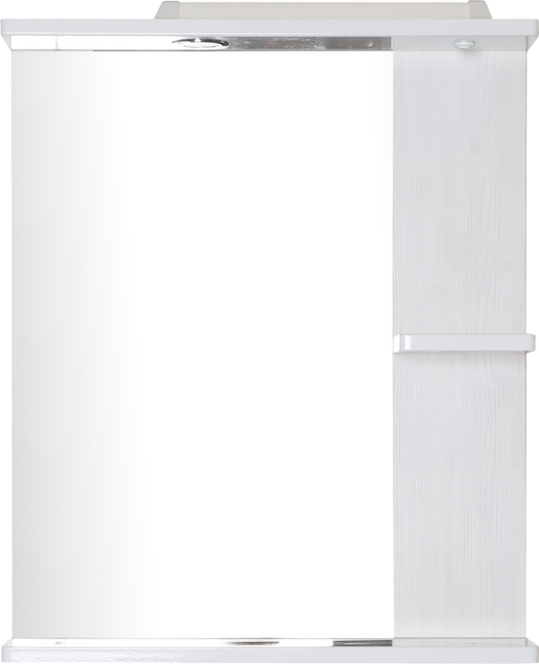 Зеркало ASB-Mebel Орхидея 60 белое, северное дерево, с подсветкой