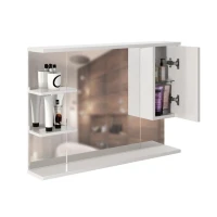 Шкаф с зеркалом в ванную MIXLINE 100х19х69,2 Белый ПВХ, 540872 Шкаф с зеркалом в ванную MIXLINE 100х19х69,2 Белый ПВХ, 540872