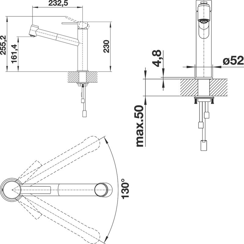 Комплект Мойка Blanco Subline 400-U белая + Смеситель Ambis-S 523119