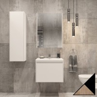 Тумба под раковину Velvex Klaufs 60.1Y черная, шатанэ, подвесная