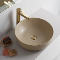 Накладная раковина BelBagno BB1315-H316 бежевая матовая