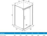 Душевой уголок Erlit Comfort ER10110H-C1 100x100 Душевой уголок Erlit Comfort ER10110H-C1 100x100