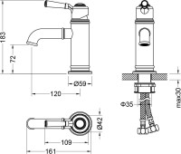 Смеситель для раковины AQUATEK Классик AQ1510PG полированное золото