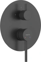 Встраиваемый смеситель для душа и ванны AQUATEK Европа AQ1346MB С ВНУТРЕННЕЙ ЧАСТЬЮ, матовый черный