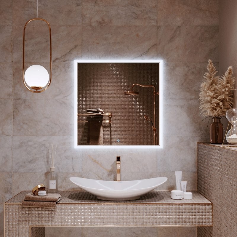Зеркало Alavann Emma 80x80 с подсветкой