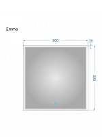 Зеркало Alavann Emma 80x80 с подсветкой Зеркало Alavann Emma 80x80 с подсветкой