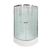 Душевая кабина DTO D EM2780N профиль хром, стекло матовое с узором