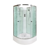 Душевая кабина DTO D EM2780N профиль хром, стекло матовое с узором