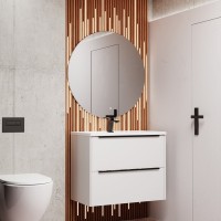 Тумба под раковину La Fenice Tesoro 80 платиновый белый